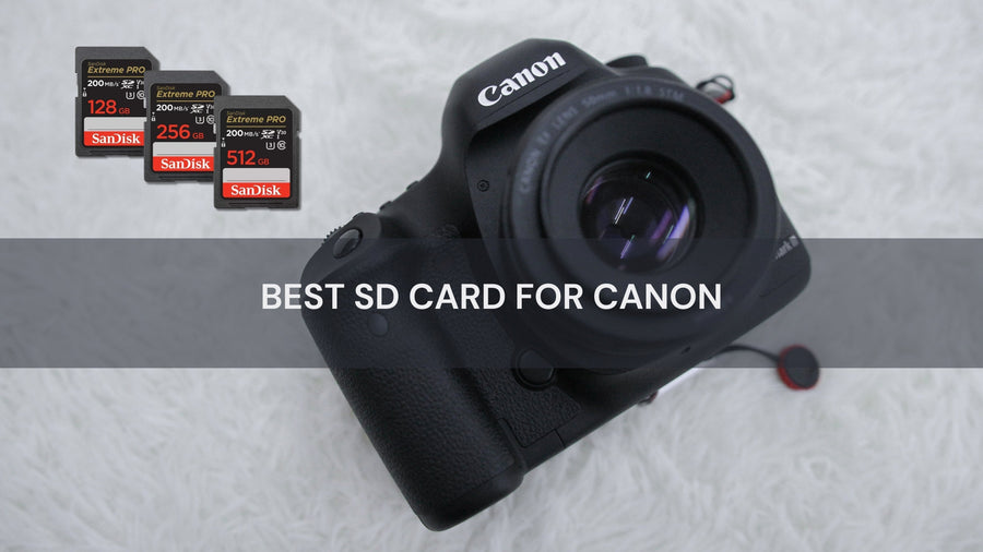 SanDisk Extreme PRO and Ultra SDXC memory cards displayed with cameras and drones, optimized for Canadian buyers – TopSelect blog.