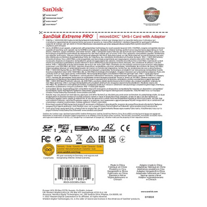 10 Pack SanDisk Extreme PRO microSDXC UHS-I Memory Card with SD Adapter – U3, A2, C10, 4K UHD