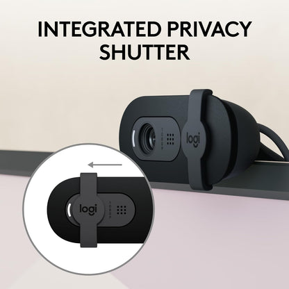 Logitech Brio 101 Full HD 1080p, Webcam for Meetings, Streaming and Video Calls on PC and Laptops