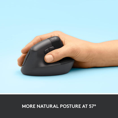 Logitech Lift Vertical Ergonomic Wireless Mouse for PC and Mac