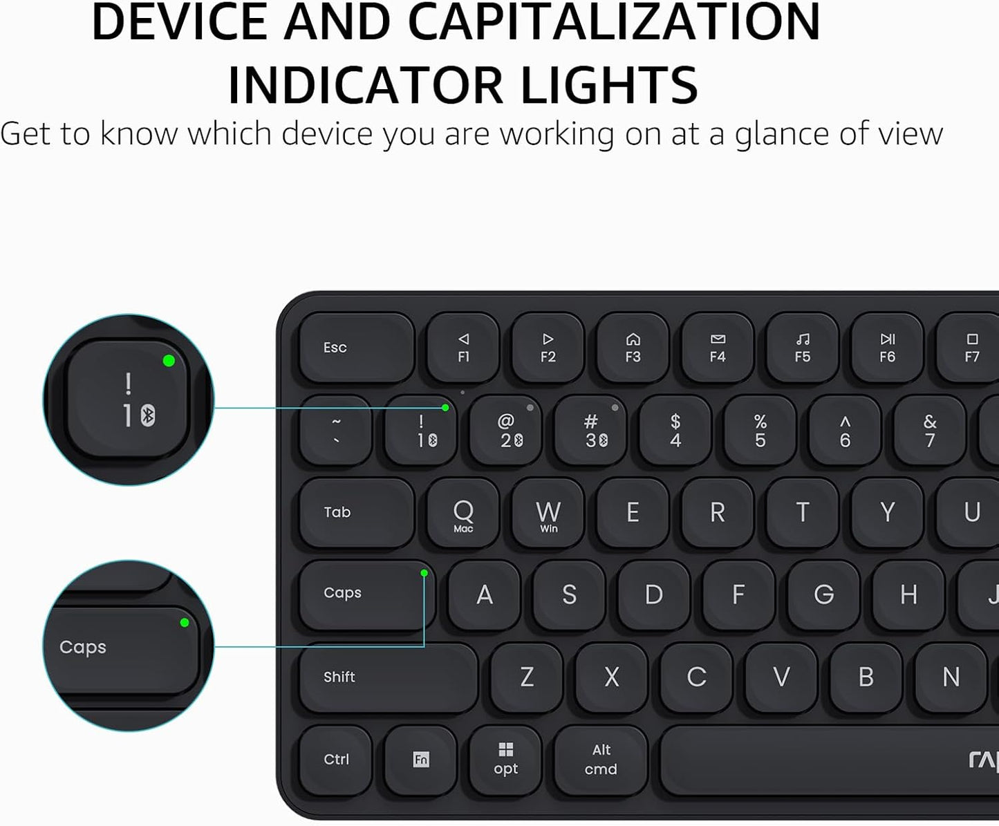 RAPOO 9010M Wireless Keyboard and Mouse, Multi-Device Combo for Windows and Mac