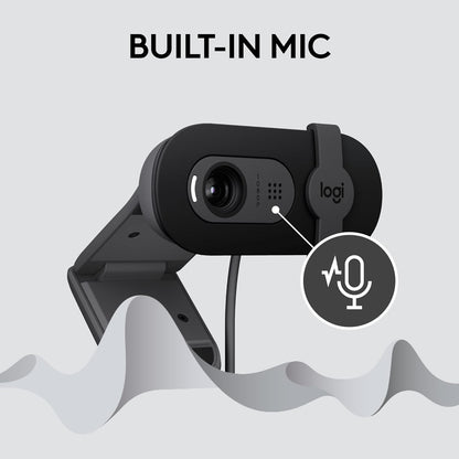 Logitech Brio 101 Full HD 1080p, Webcam for Meetings, Streaming and Video Calls on PC and Laptops