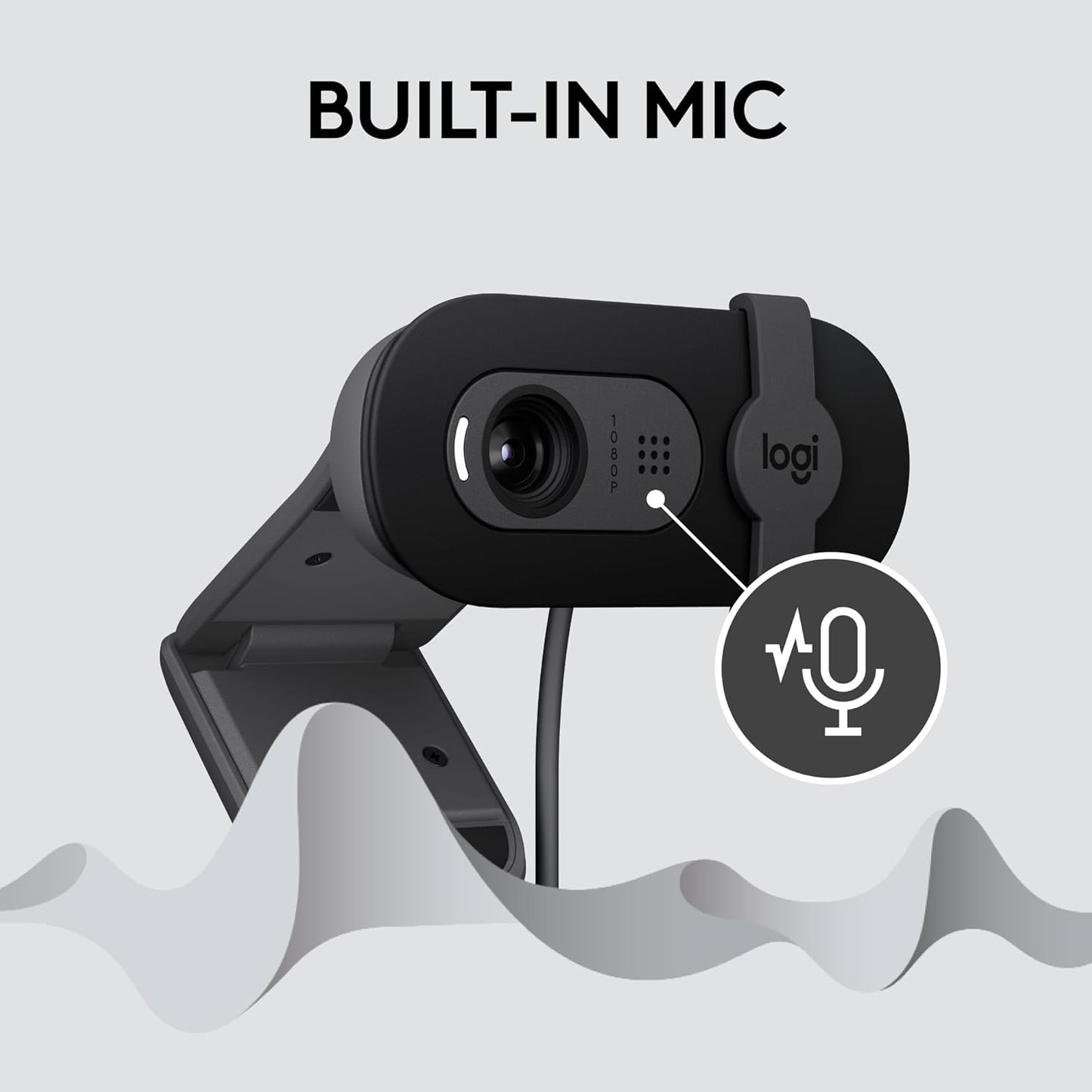 Logitech Brio 101 Full HD 1080p, Webcam for Meetings, Streaming and Video Calls on PC and Laptops