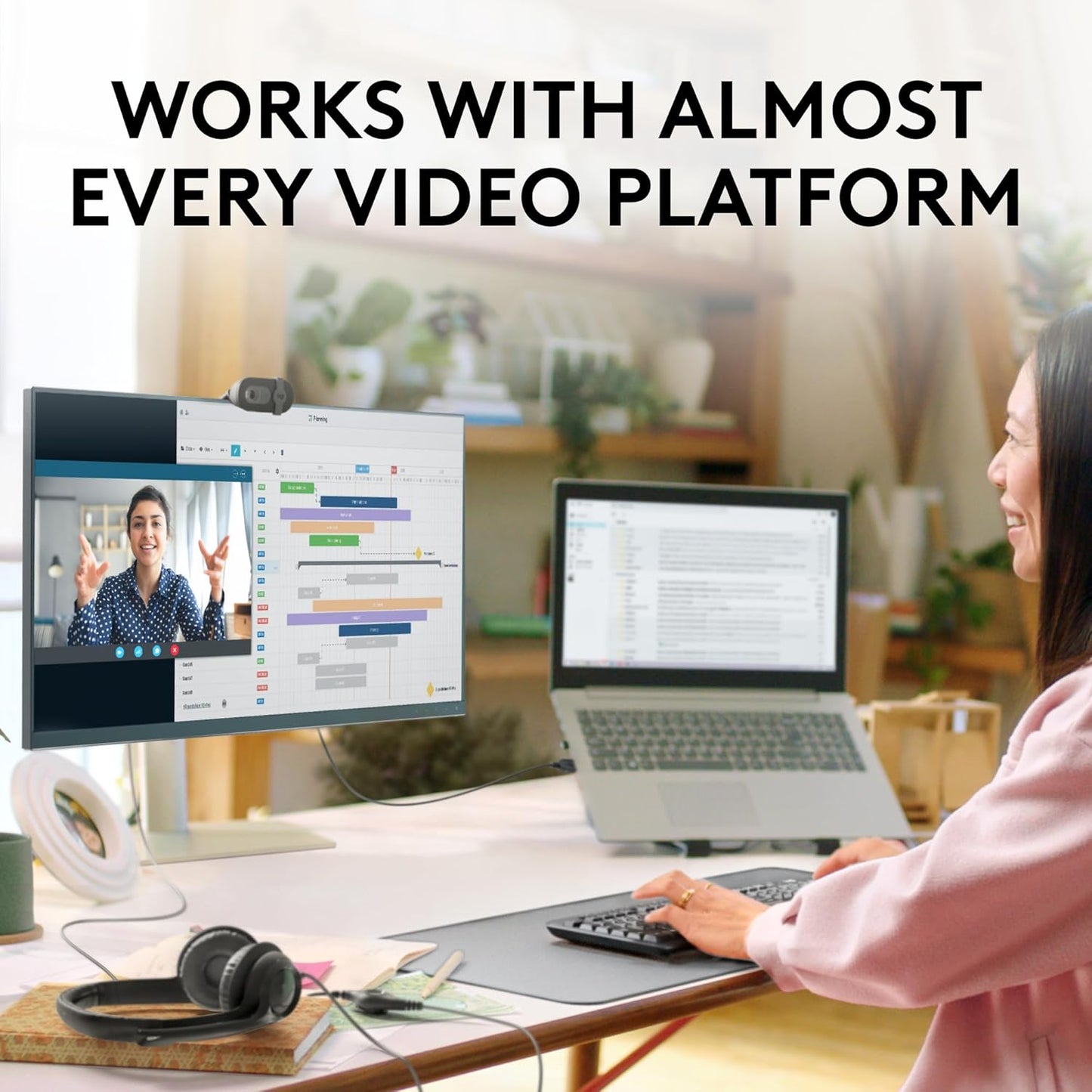 Logitech Brio 101 Full HD 1080p, Webcam for Meetings, Streaming and Video Calls on PC and Laptops