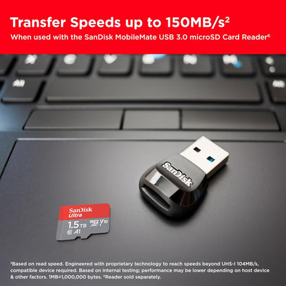 SanDisk Ultra microSDXC UHS-I Memory Card with SD Adapter – C10, A1, Full HD