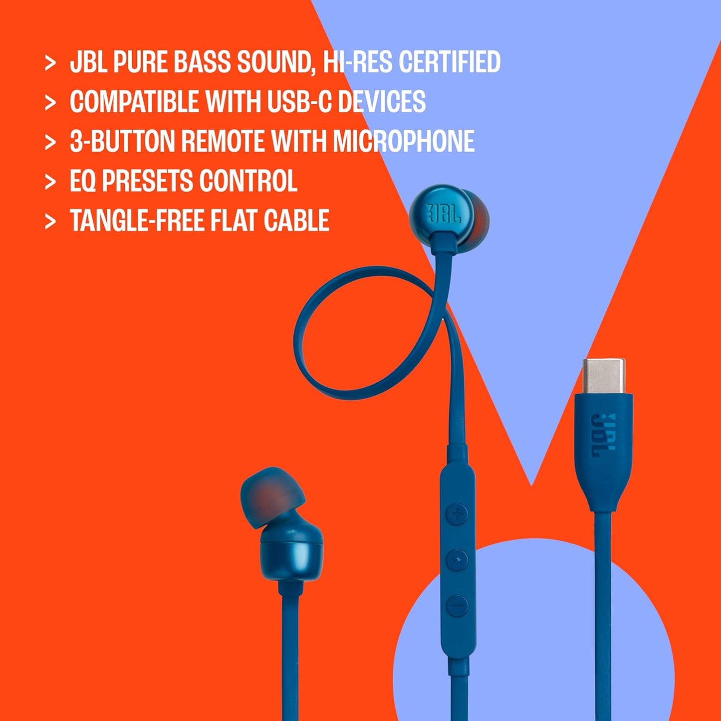 JBL Tune 310C USB-C Wired In-Ear, Headphones