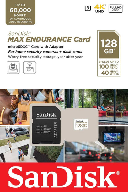 10 Pack SanDisk MAX Endurance microSDXC UHS-I Memory Card with SD Adapter – U3, C10, V30