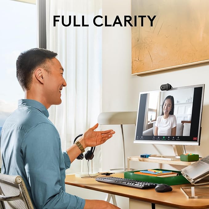 Logitech Brio 101 Full HD 1080p, Webcam for Meetings, Streaming and Video Calls on PC and Laptops