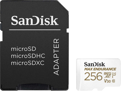 10 Pack SanDisk MAX Endurance microSDXC UHS-I Memory Card with SD Adapter – U3, C10, V30