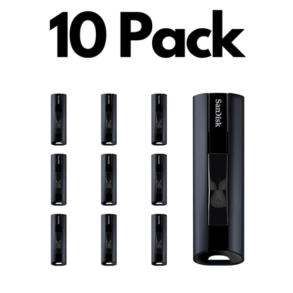 10 Pack SanDisk 128GB Extreme PRO USB 3.2, Solid State Flash Drives for High Speed Storage