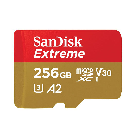 SanDisk Extreme MicroSDHC UHS-I Memory Card 256GB – high-capacity microSD card designed for intensive video and photo use